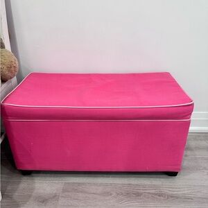 Hot Pink Storage Bench Ottoman
